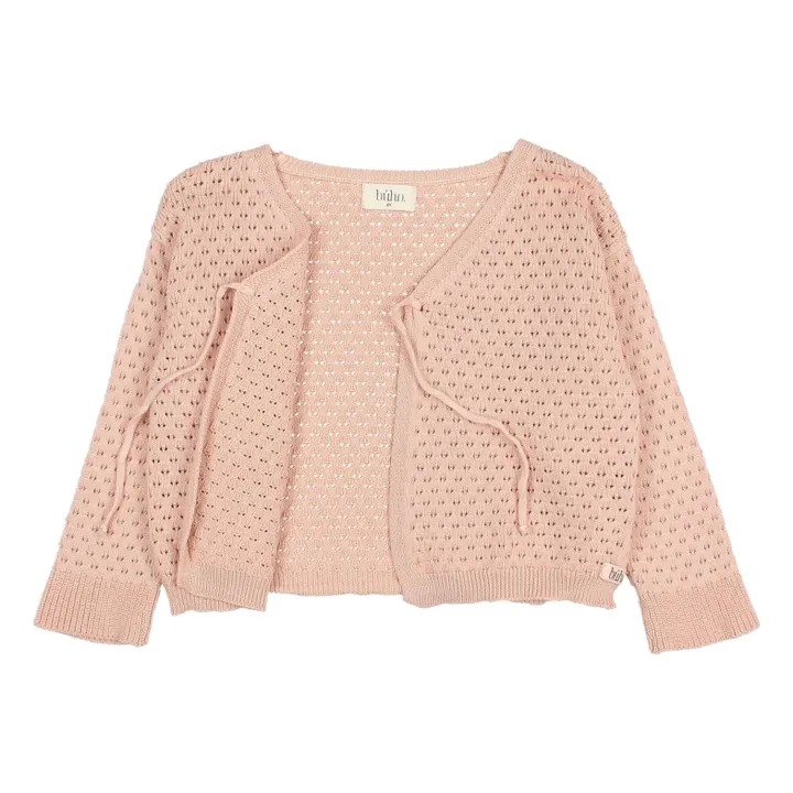 Cardigan Boho Coton Bio | Vieux Rose- Image produit n°2
