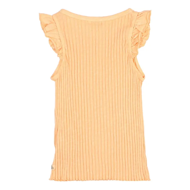 Débardeur Volants Coton Bio | Abricot- Image produit n°3