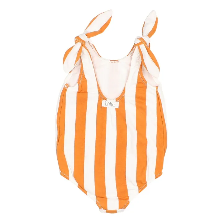Maillot de Bain Rayures Bébé Coton Bio | Abricot- Image produit n°1