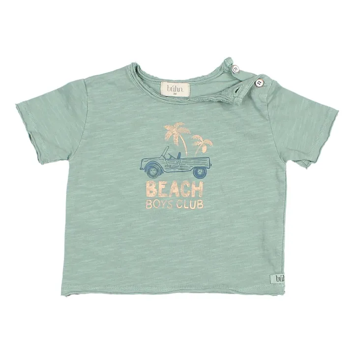 T-shirt Beach Bébé Coton Bio | Vert céladon- Image produit n°2