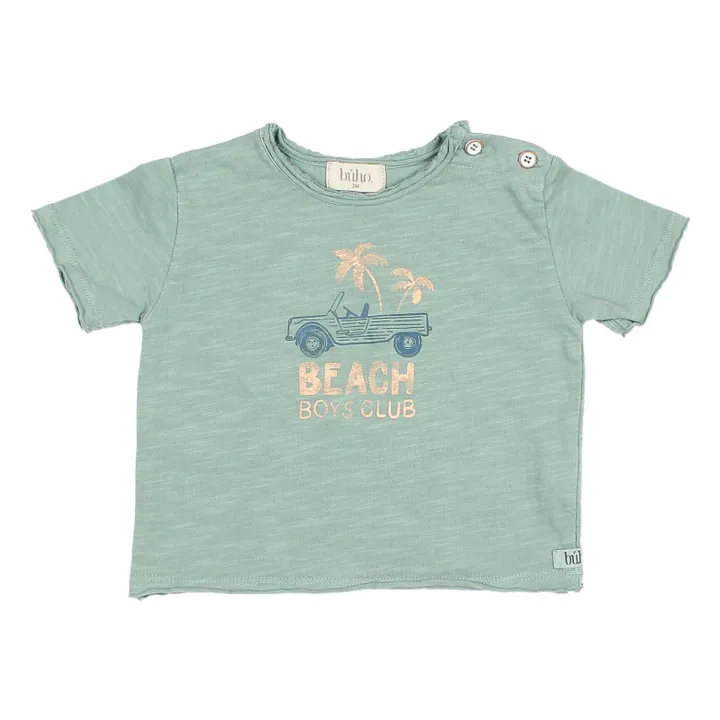 T-shirt Beach Bébé Coton Bio | Vert céladon- Image produit n°0