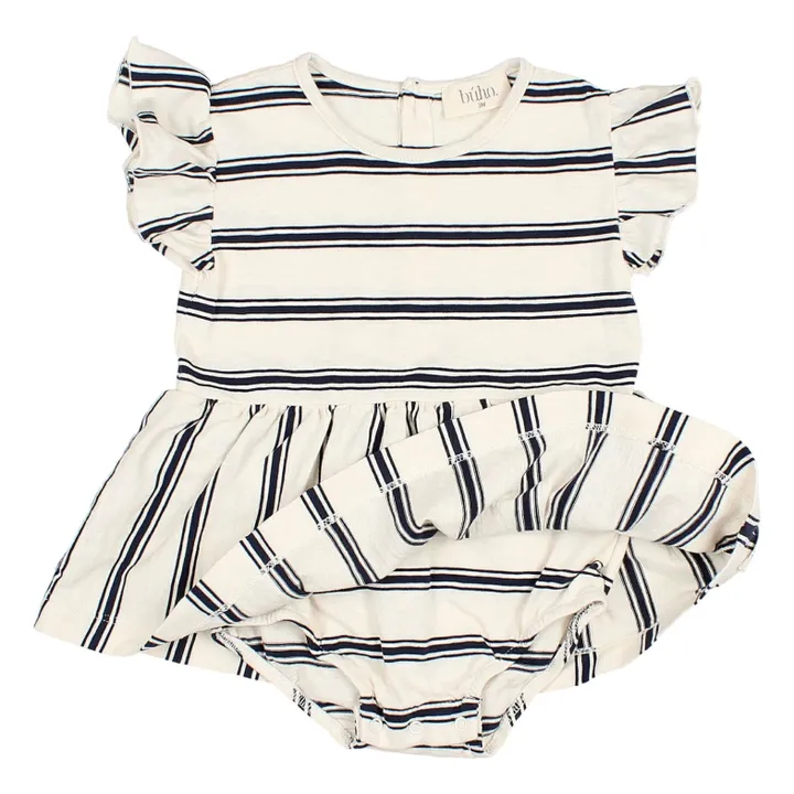 Robe Body Rayures Coton Bio | Bleu- Image produit n°2