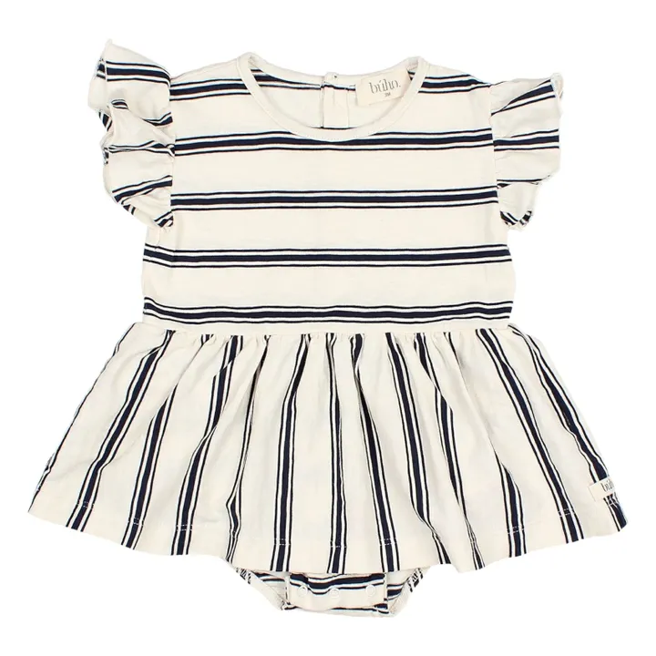 Robe Body Rayures Coton Bio | Bleu- Image produit n°0