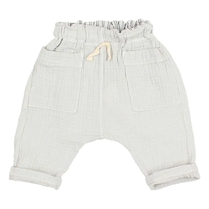 Pantalon Gaze de Coton Bio | Gris clair- Image produit n°2