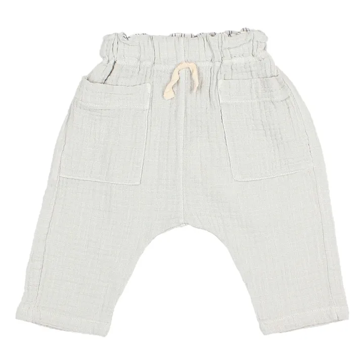 Pantalon Gaze de Coton Bio | Gris clair- Image produit n°0