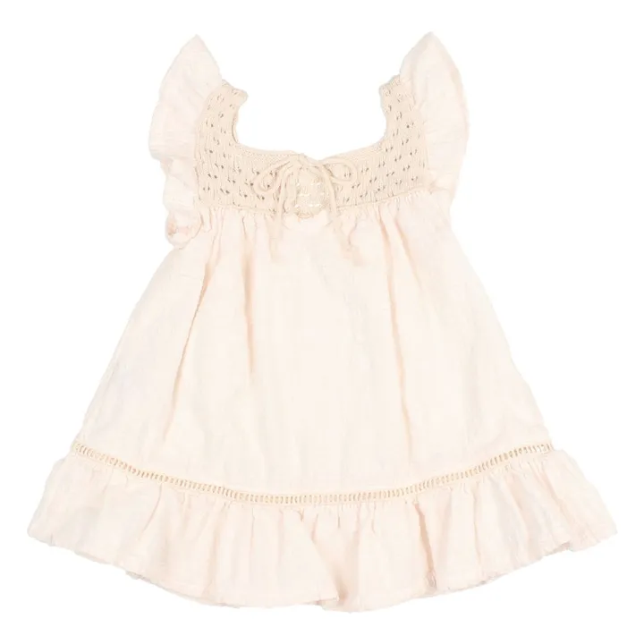 Boho Baby Organic Cotton Dress | Ivory- Product image n°3