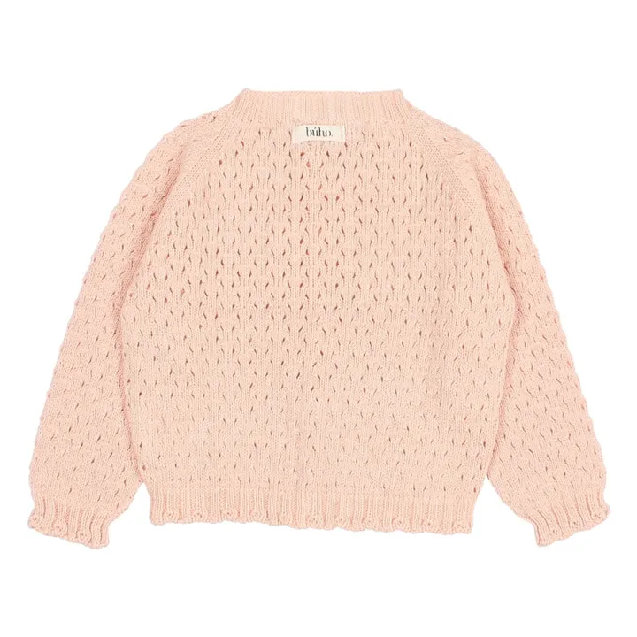 Cardigan Girly Coton Bio | Rose pâle- Image produit n°2