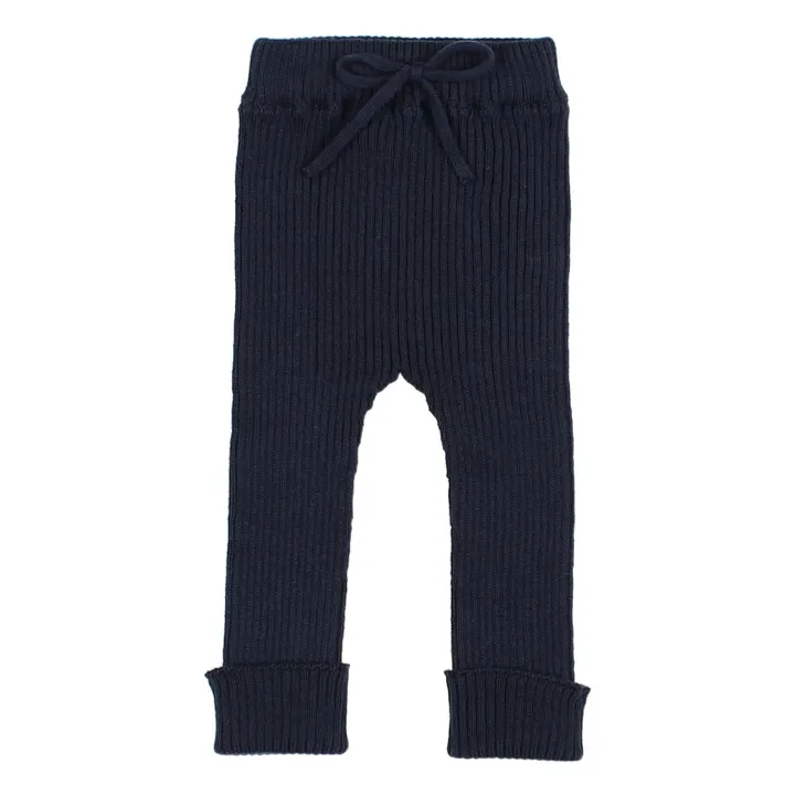 Legging Maille Coton Bio | Bleu nuit- Image produit n°0