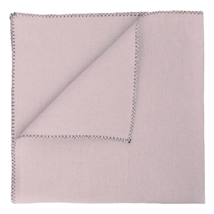 Serviette de table en métis Zilia | Rose poudré- Image produit n°0