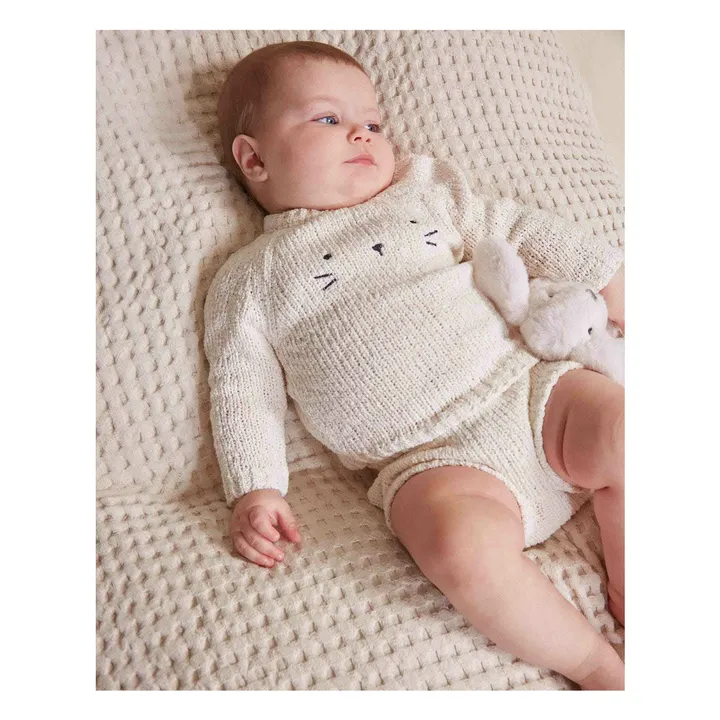 Bunny Organic Cotton Sweater | Ecru- Product image n°1