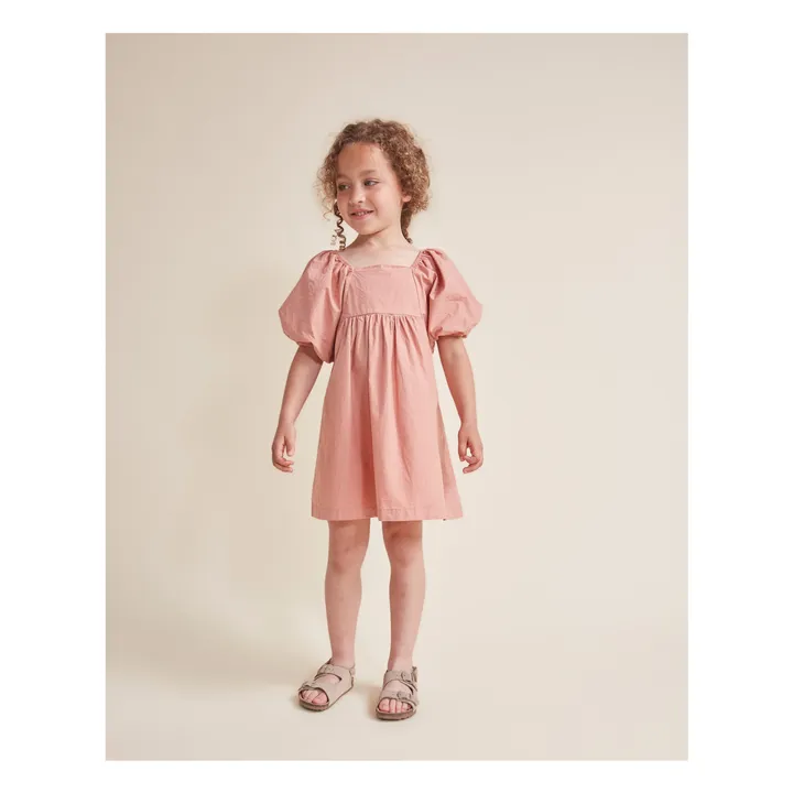 Robe Popeline Coton Bio | Vieux Rose- Image produit n°1