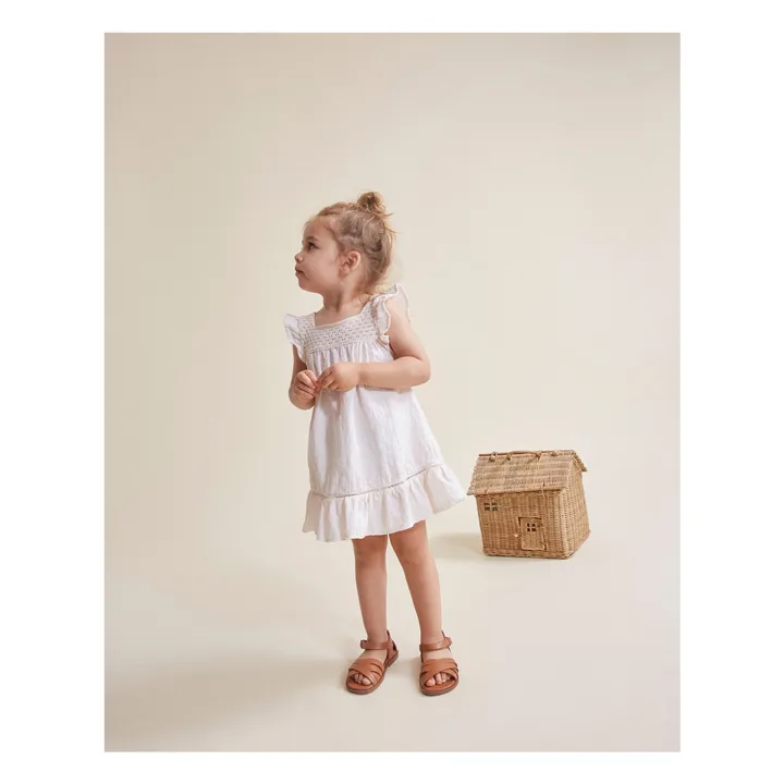 Boho Baby Organic Cotton Dress | Ivory- Product image n°1