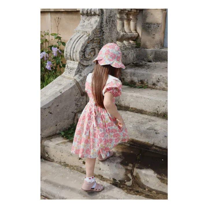 Organic Cotton Heart Neck Dress | Framboise- Product image n°5