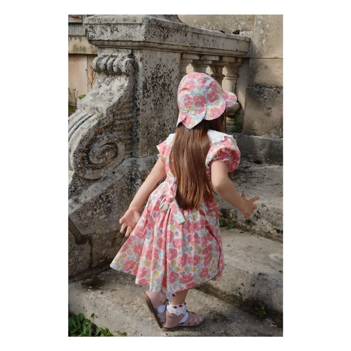 Organic Cotton Heart Neck Dress | Framboise- Product image n°6