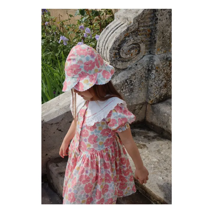 Organic Cotton Heart Neck Dress | Framboise- Product image n°2