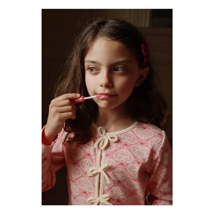 Camiseta de algodón ecológico Ella | Rosa- Imagen del producto n°1