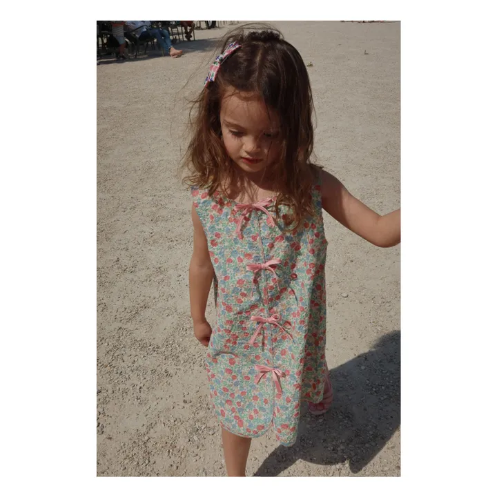 Elin organic cotton dress | Blue- Product image n°1