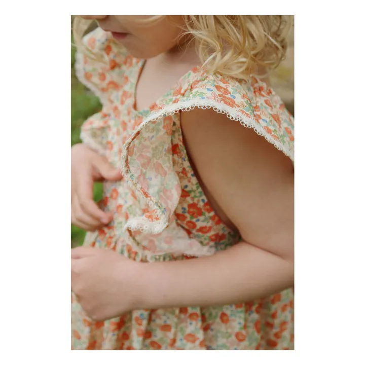 Verbena organic cotton dress | Orange- Product image n°2