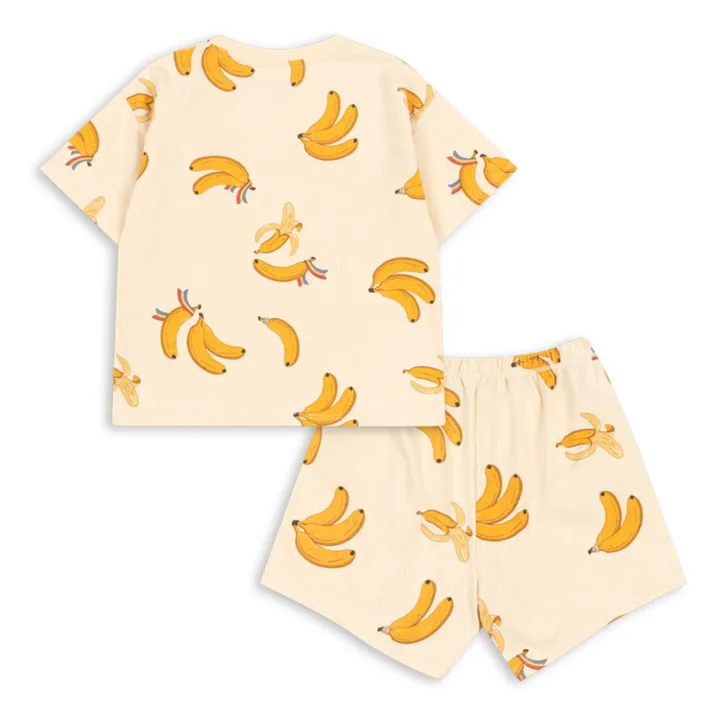 Banana T-Shirt and Linen Short Set | Cream- Product image n°2
