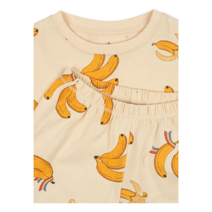 Banana T-Shirt and Linen Short Set | Cream- Product image n°1