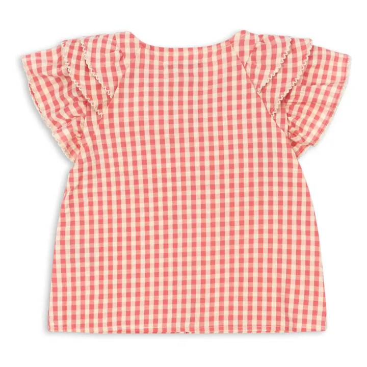 Kim Volant blouse Organic cotton | Pink- Product image n°4