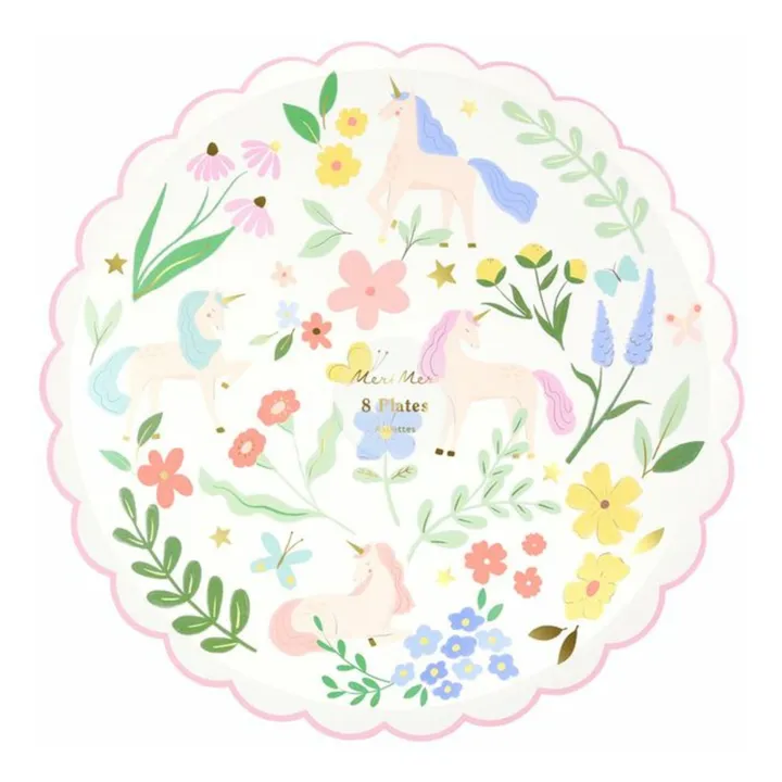 Assiettes Meadow Licornes - Set de 8- Image produit n°1