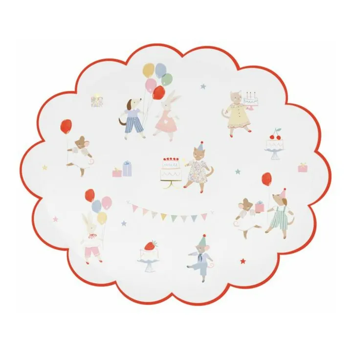 Assiettes d'anniversaire Animal Friends - Set de 8- Image produit n°0
