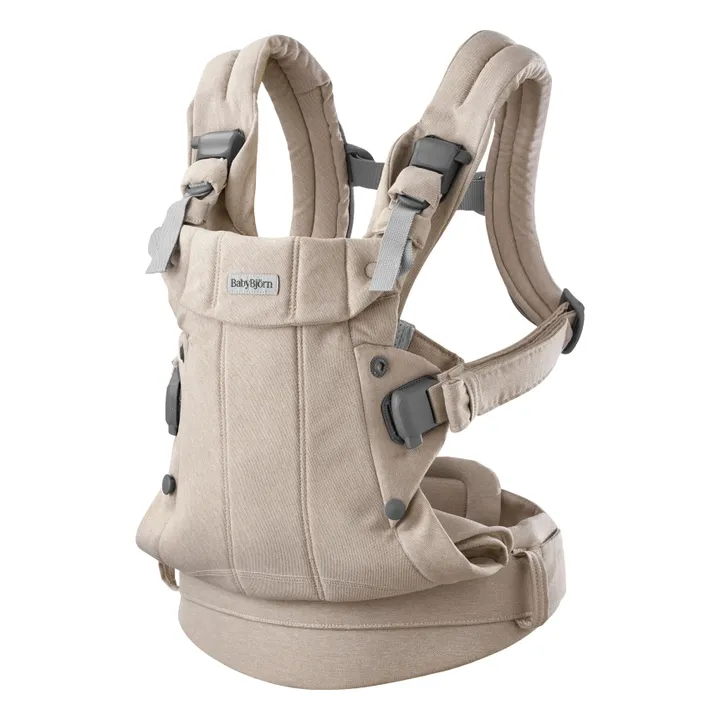 Mochila porta bebé Harmony de punto jaspeado | Beige- Imagen del producto n°3