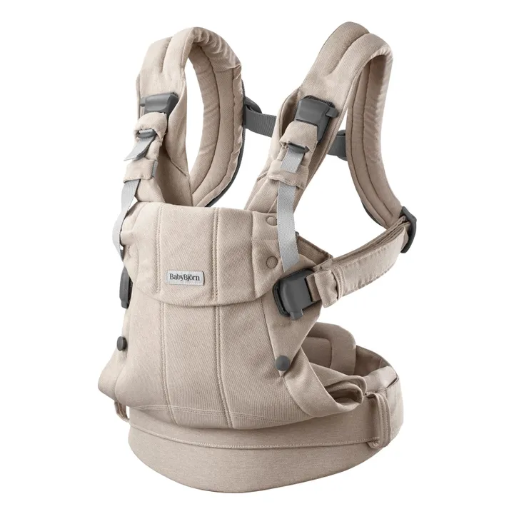 Harmony baby carrier in mottled woven jersey | Beige- Product image n°4