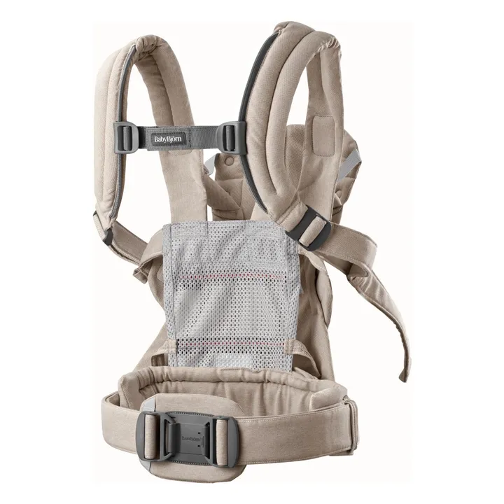 Mochila porta bebé Harmony de punto jaspeado | Beige- Imagen del producto n°8