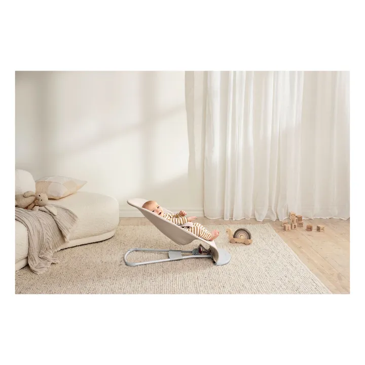Tumbona Bliss de punto jaspeado | Beige- Imagen del producto n°5