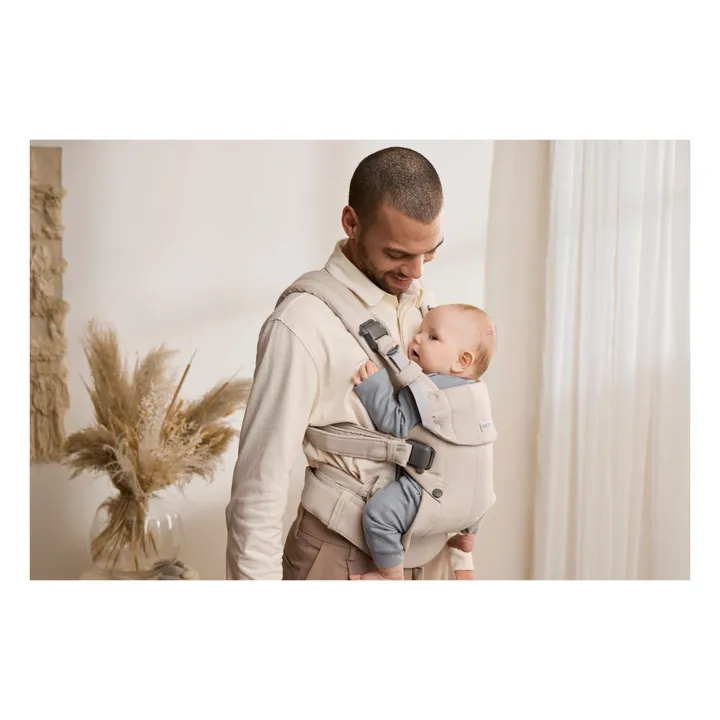 Mochila porta bebé Harmony de punto jaspeado | Beige- Imagen del producto n°7