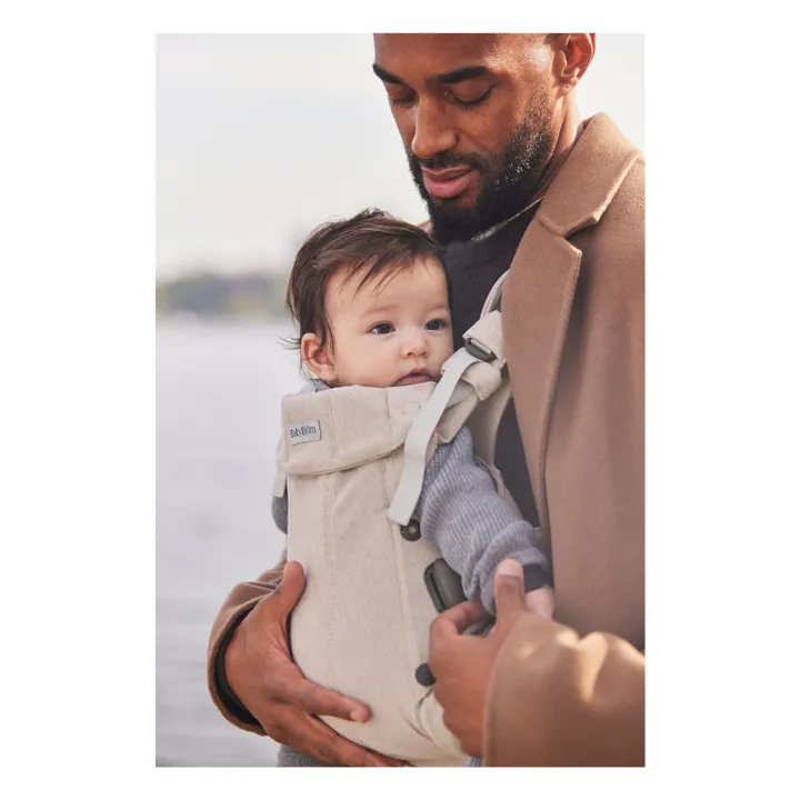 Harmony baby carrier in mottled woven jersey | Beige- Product image n°6