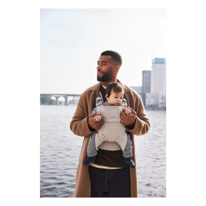 Harmony baby carrier in mottled woven jersey | Beige- Product image n°2