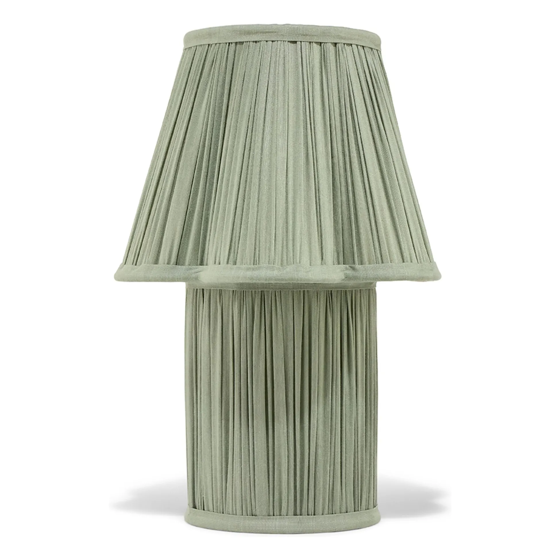 Lampe à poser en soie Myra | Sauge- Image produit n°0