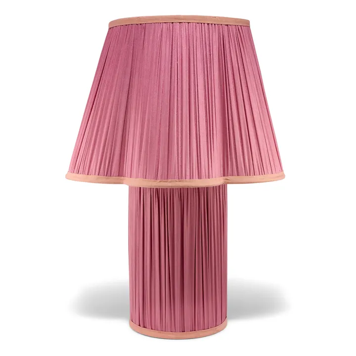 Lámpara de sobremesa de seda Myra | Rosa Fushia- Imagen del producto n°3