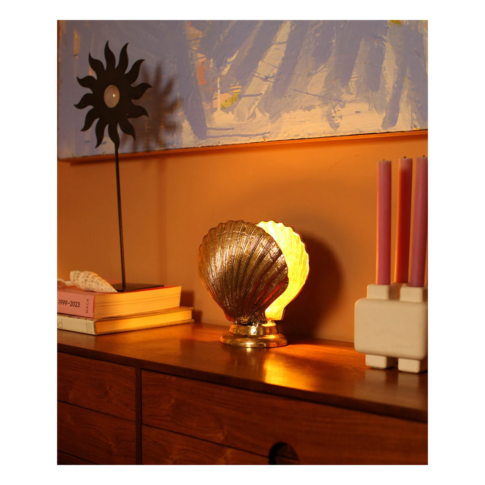 Lampe à poser coquillage | Laiton- Image produit n°4