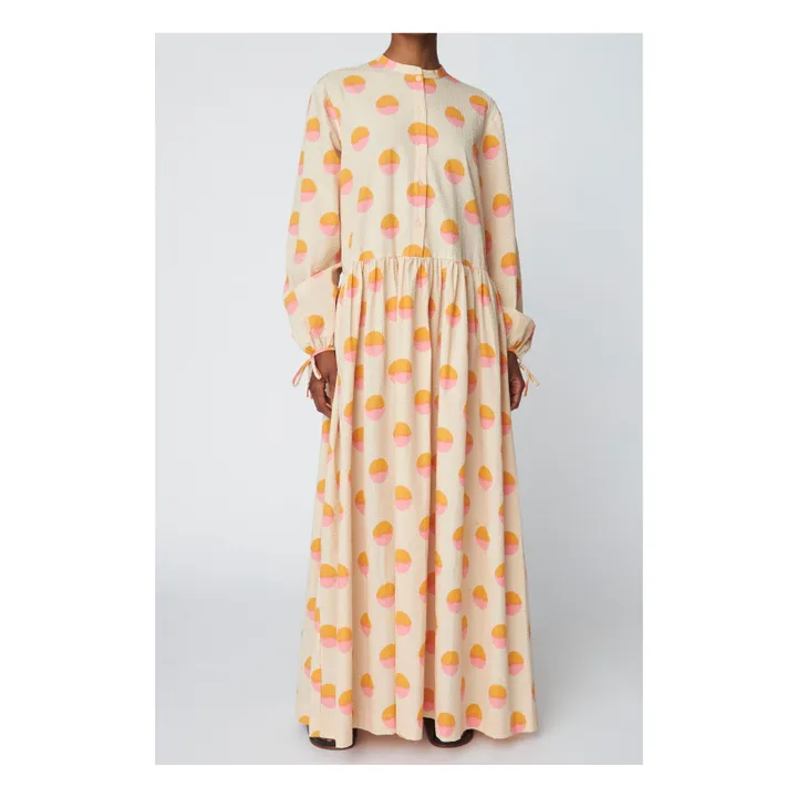 Robe Pois Coton Bio | Crème- Image produit n°0