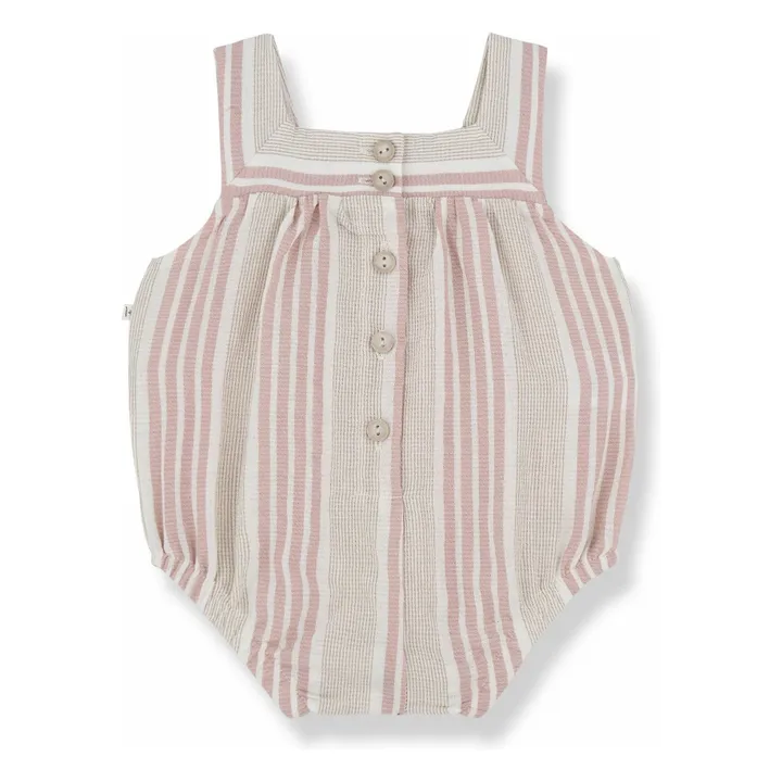 Barboteuse Eren Coton Bio | Vieux Rose- Image produit n°0