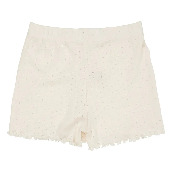 Pantalones cortos Pointelle de algodón orgánico | Crudo- Imagen del producto n°1