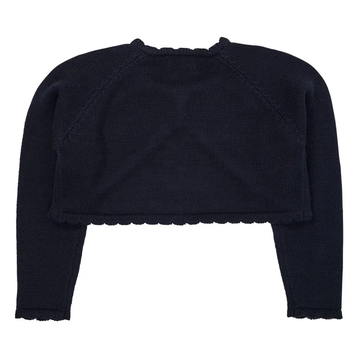 Boléro Coton Bio | Bleu marine- Image produit n°2