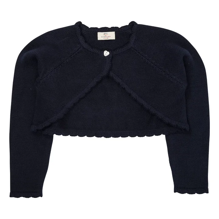 Boléro Coton Bio | Bleu marine- Image produit n°0
