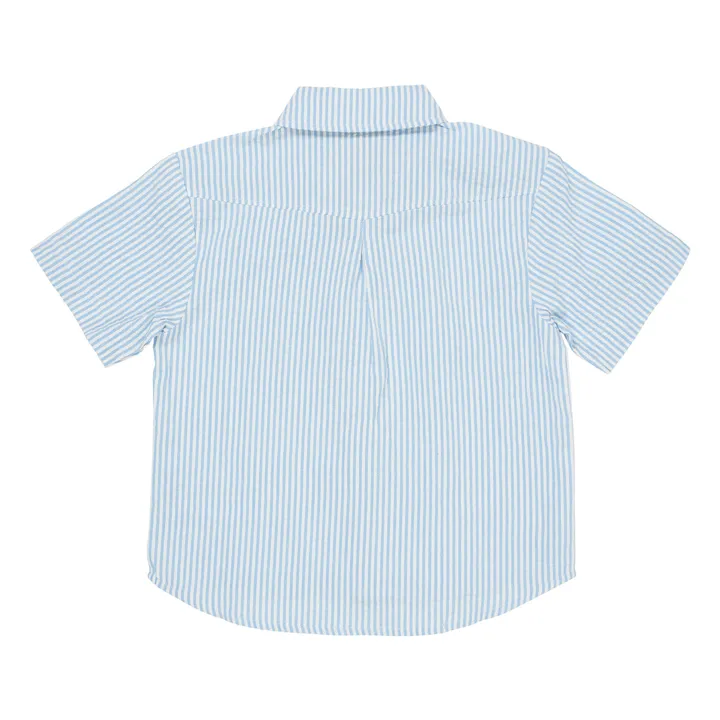 Organic cotton striped shirts | Light blue- Product image n°2