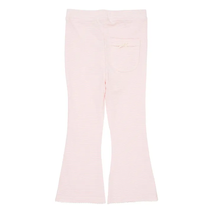 Flare Pants Stripes Algodón orgánico | Rosa Pálido- Imagen del producto n°2