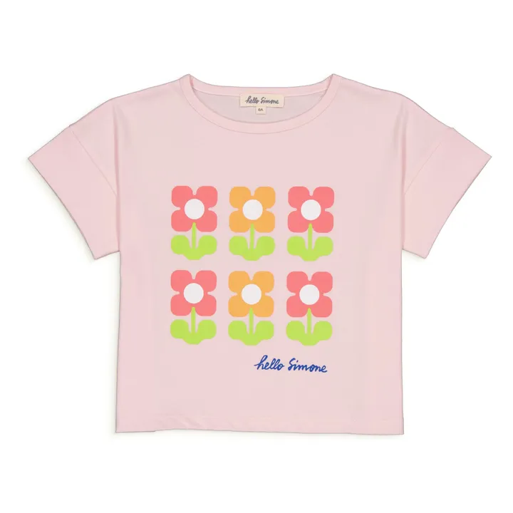 T-shirt Crop Coton Bio | Rose pâle- Image produit n°0