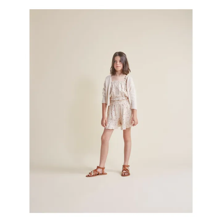 Cardigan Boho Coton Bio | Ivoire- Image produit n°2