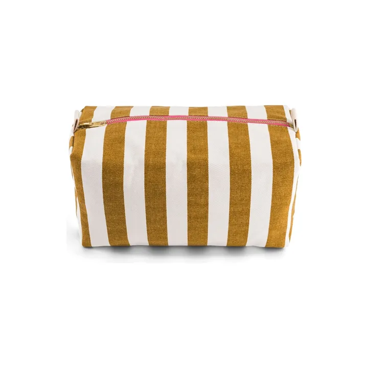 Vic striped toiletry bag | Caramel- Product image n°0