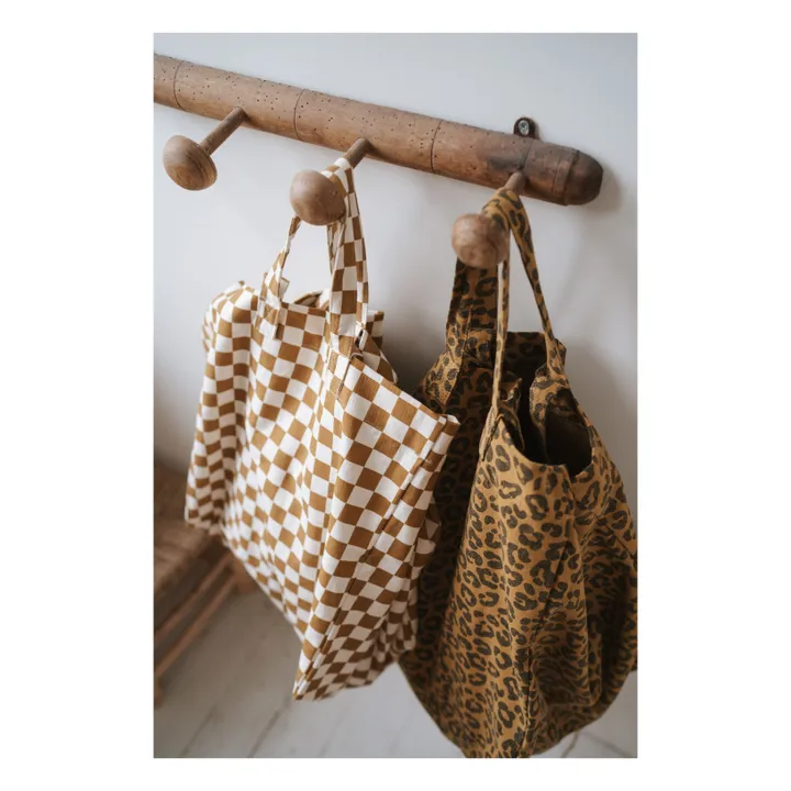 Sac cabas Elisa Damier | Caramel- Image produit n°1