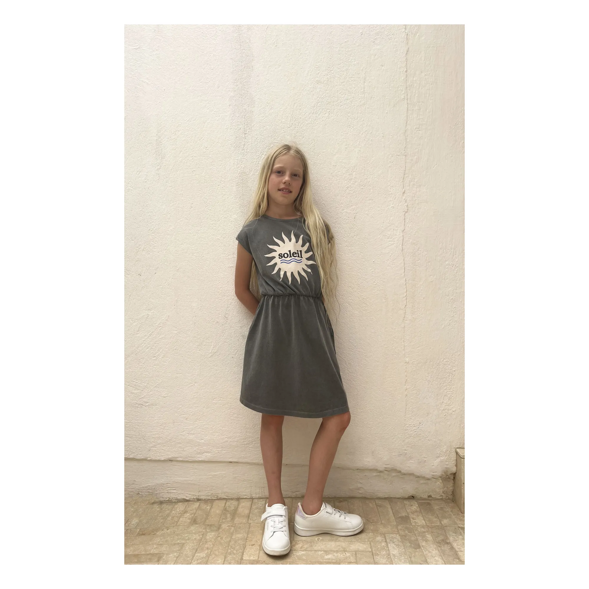 Robe Suzy Coton Bio | Gris anthracite- Image produit n°2
