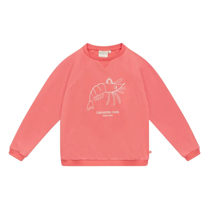 Sweat Filicien Coton Bio | Corail- Image produit n°0
